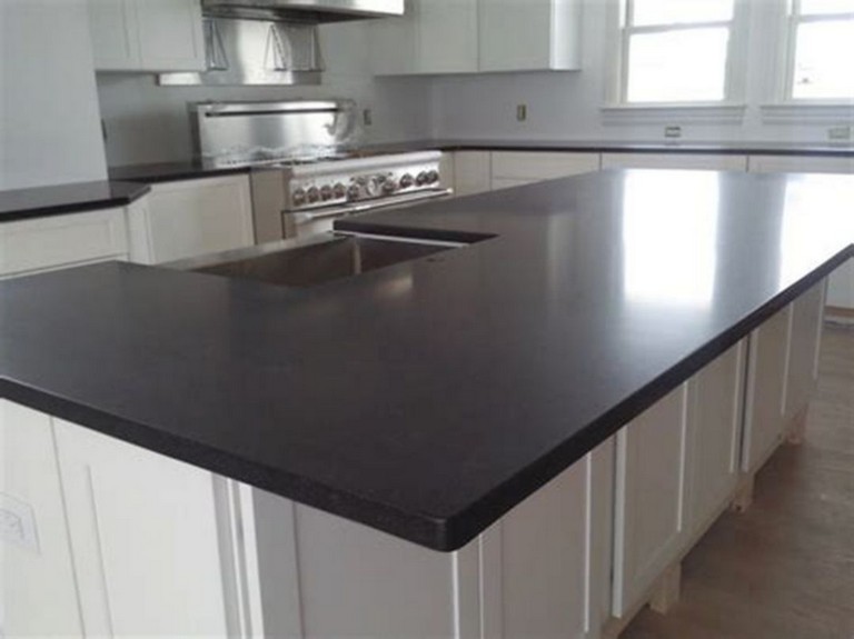 25 Awesome Honed Black Granite Countertop Ideas For ...